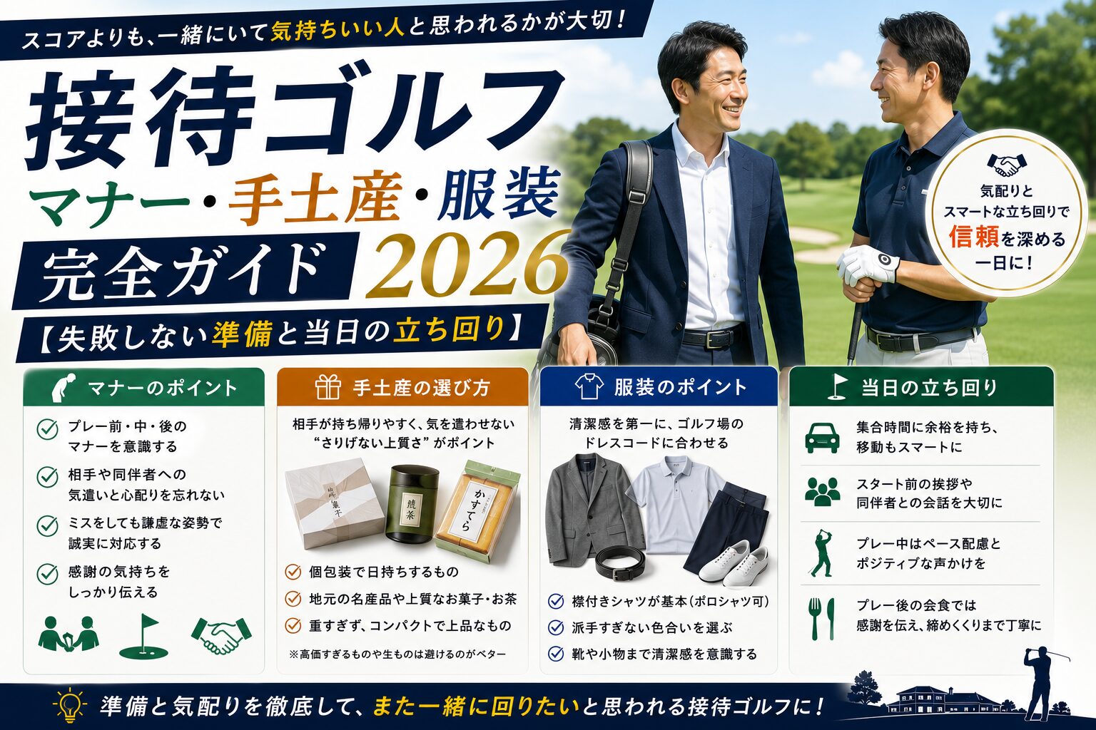 接待ゴルフ マナー・手土産・服装2026【完全ガイド】